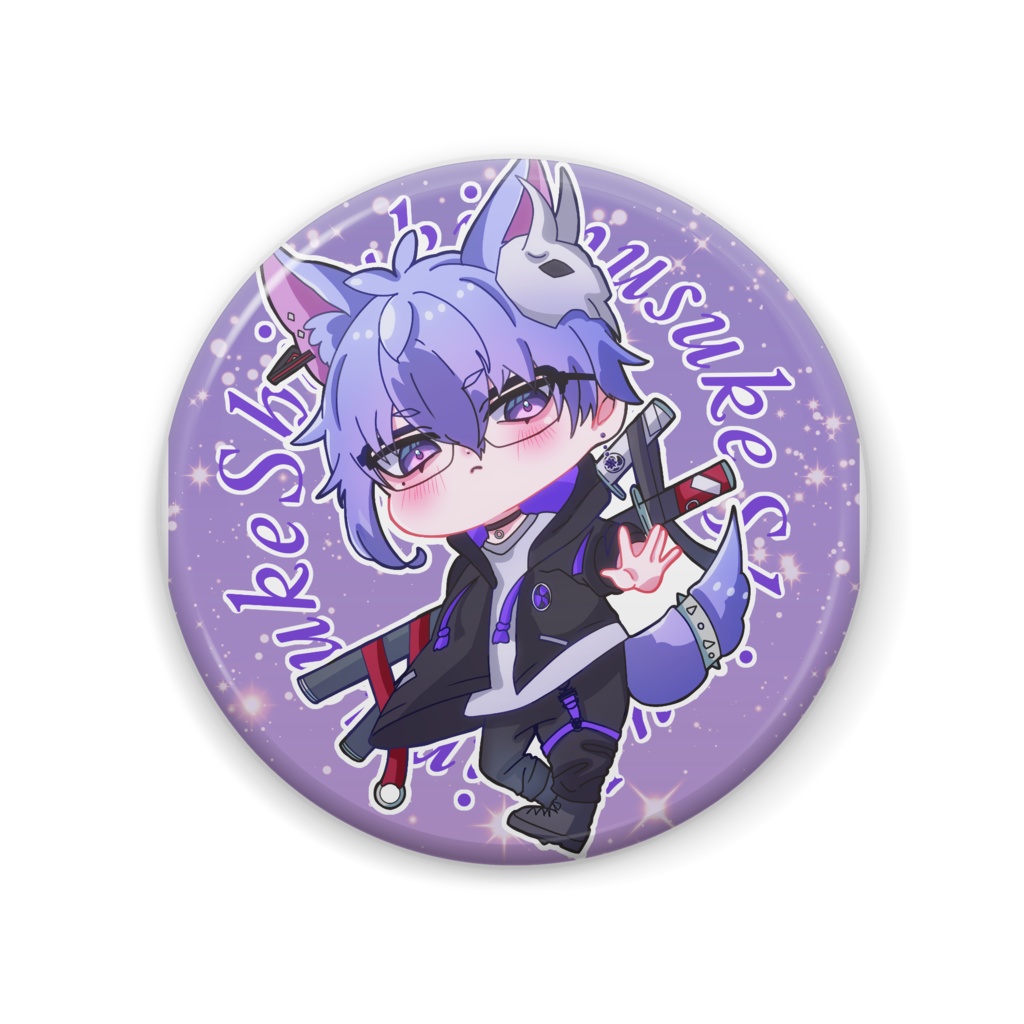 二年半缶バッジ(紫陽花)