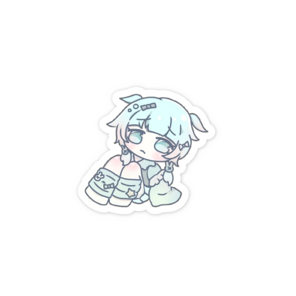 天使界隈の女の子のステッカー