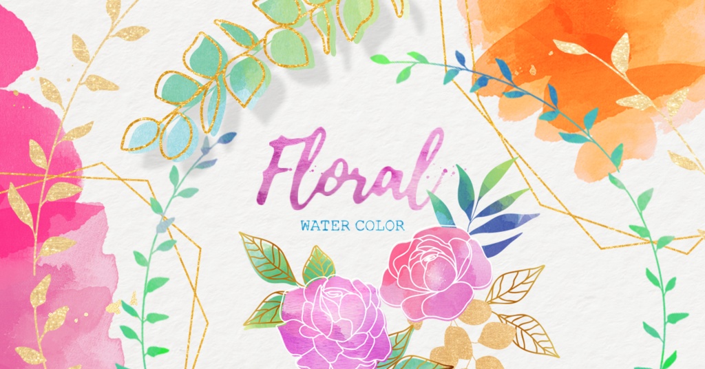Floral—water color—