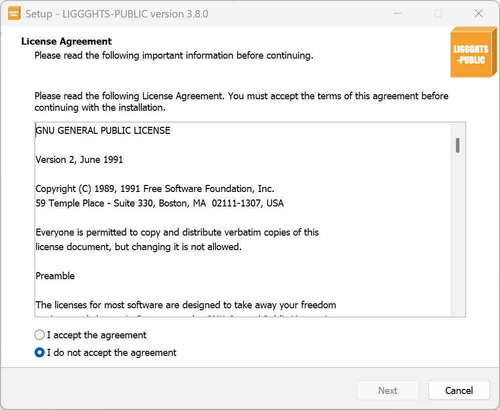 LIGGGHTS-PUBLIC 3.8.0(Windows x64)インストーラ【MPI / VTK / Voronoi / JPEG 対応】