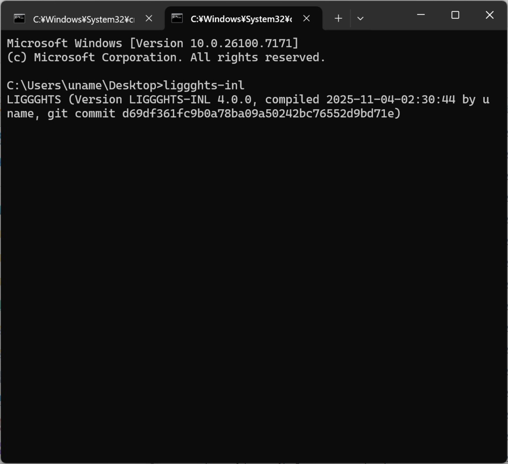 LIGGGHTS-INL 4.0.0(Windows x64)インストーラ【MPI / VTK / Voronoi / JPEG 対応】