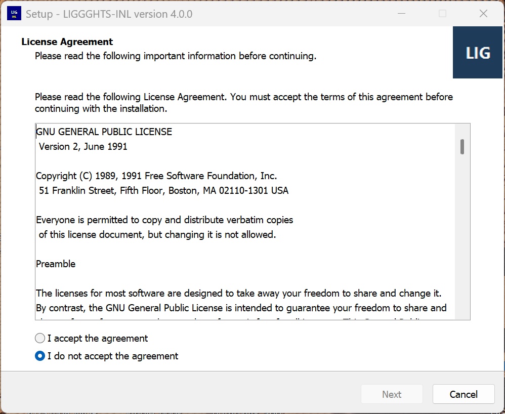 LIGGGHTS-INL 4.0.0(Windows x64)インストーラ【MPI / VTK / Voronoi / JPEG 対応】