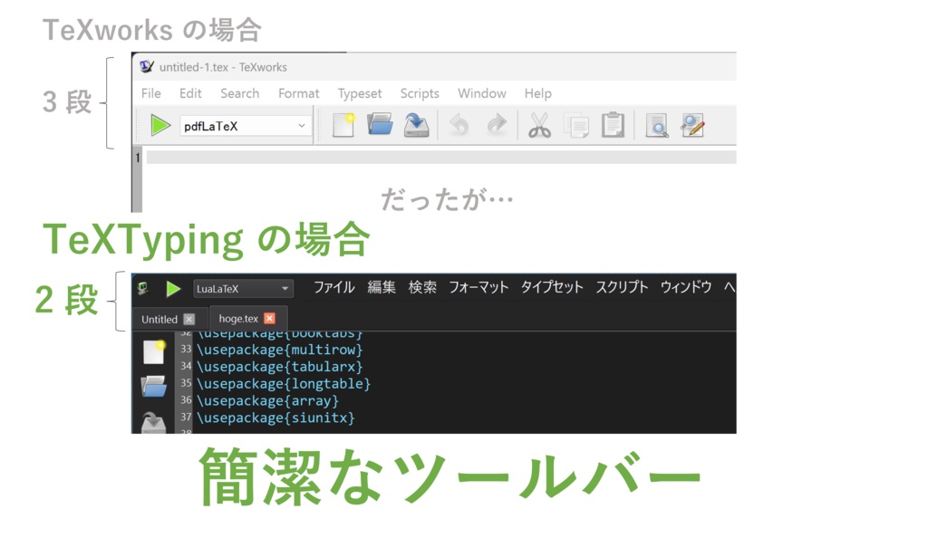TeXTyping 【LaTeX用エディタ & PDF ビュアー】