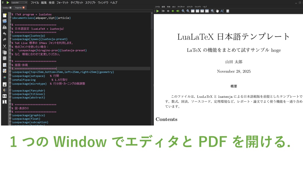 TeXTyping 【LaTeX用エディタ & PDF ビュアー】