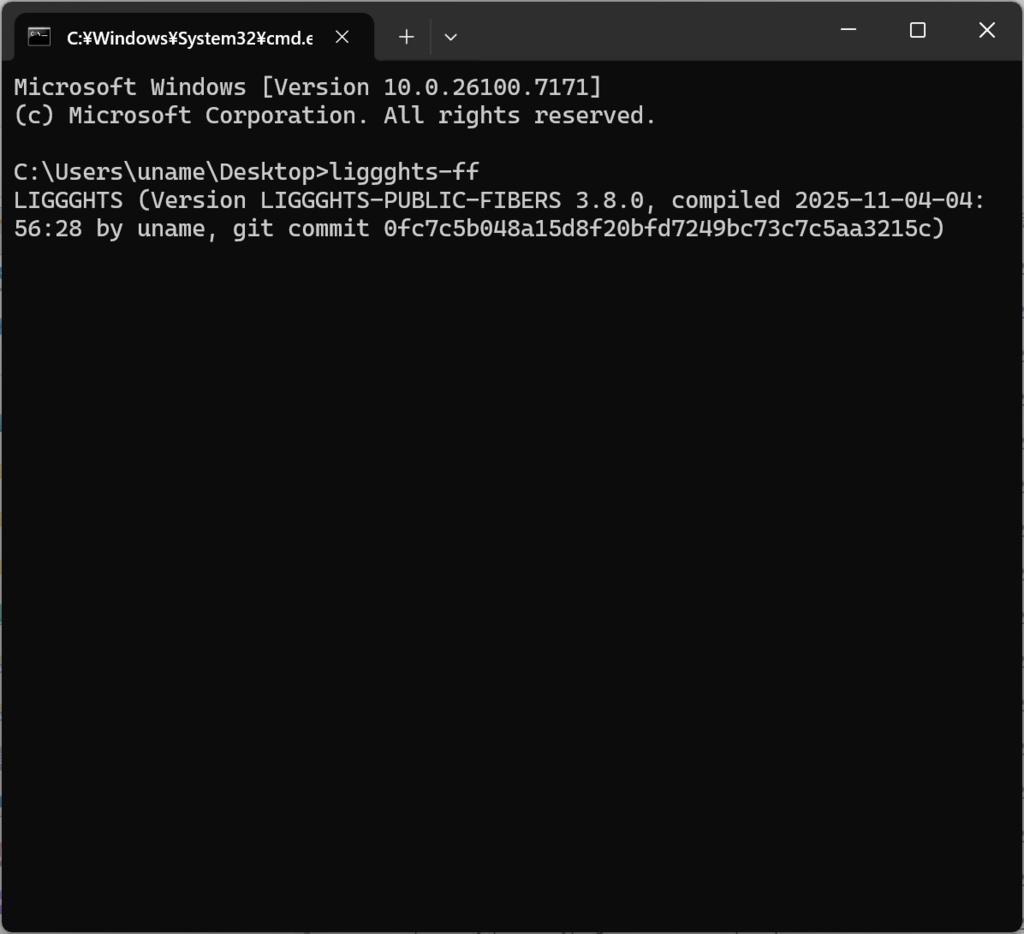 LIGGGHTS Flexible Fibers(Windows x64)インストーラ【MPI / VTK / Voronoi / JPEG 対応】