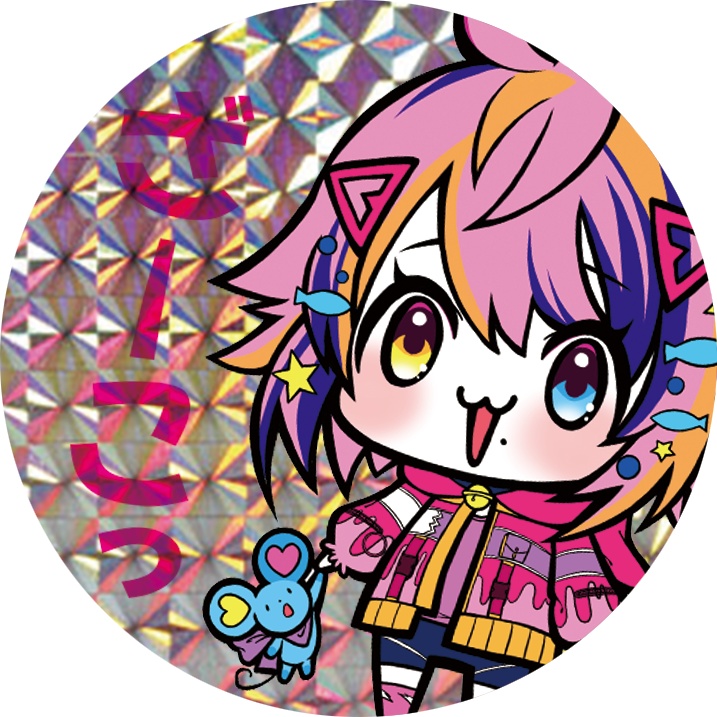 【宇佐美ウサ】雑魚 ホログラム缶バッチ