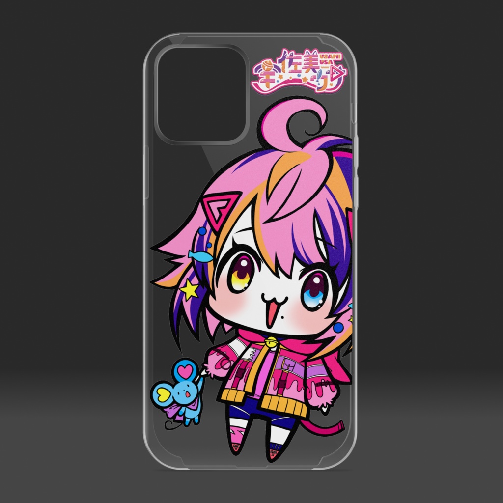 ★受注生産【宇佐美ウサ(脳死ver)】クリアスマホケース
