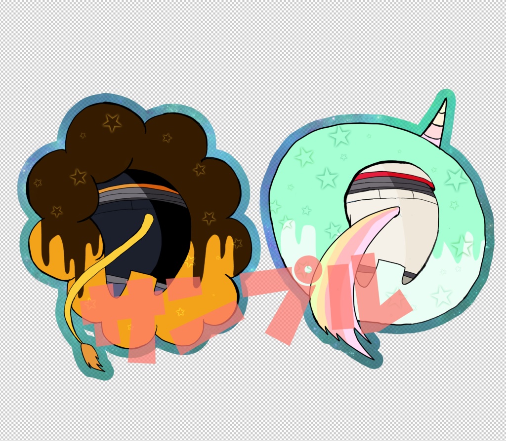 リディとバナージのきらきらドーナツキーホルダー