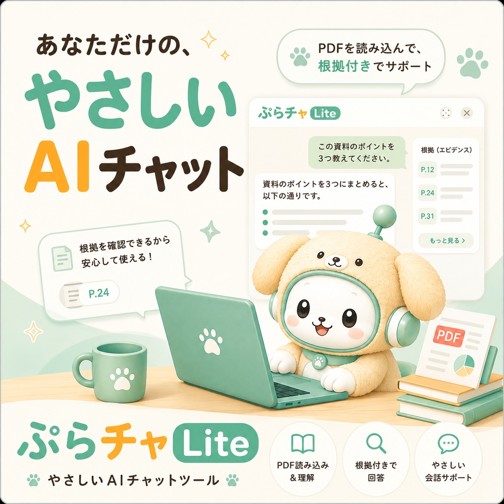 ぷらチャ Lite（AIアプリ　RAG×可愛いUI）