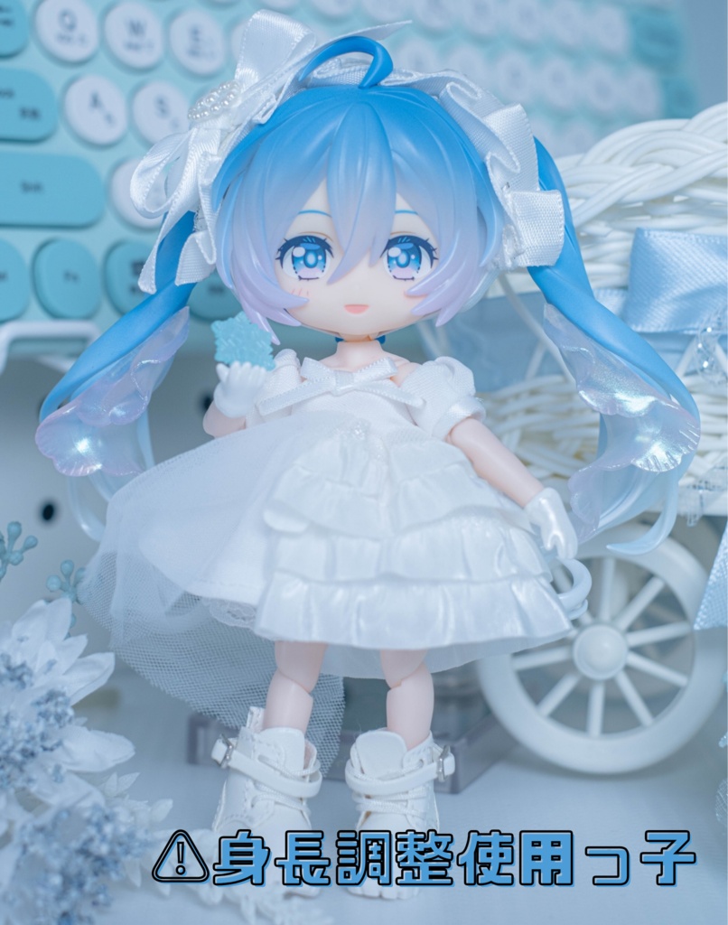 アシンメトリー純白ドレス