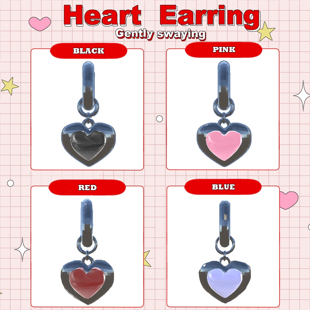 揺れるハートピアス