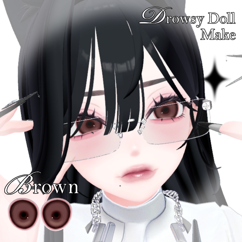 【海咲専用/無料free】Drowsy Doll Makeup&Eyetexture+ホクロ