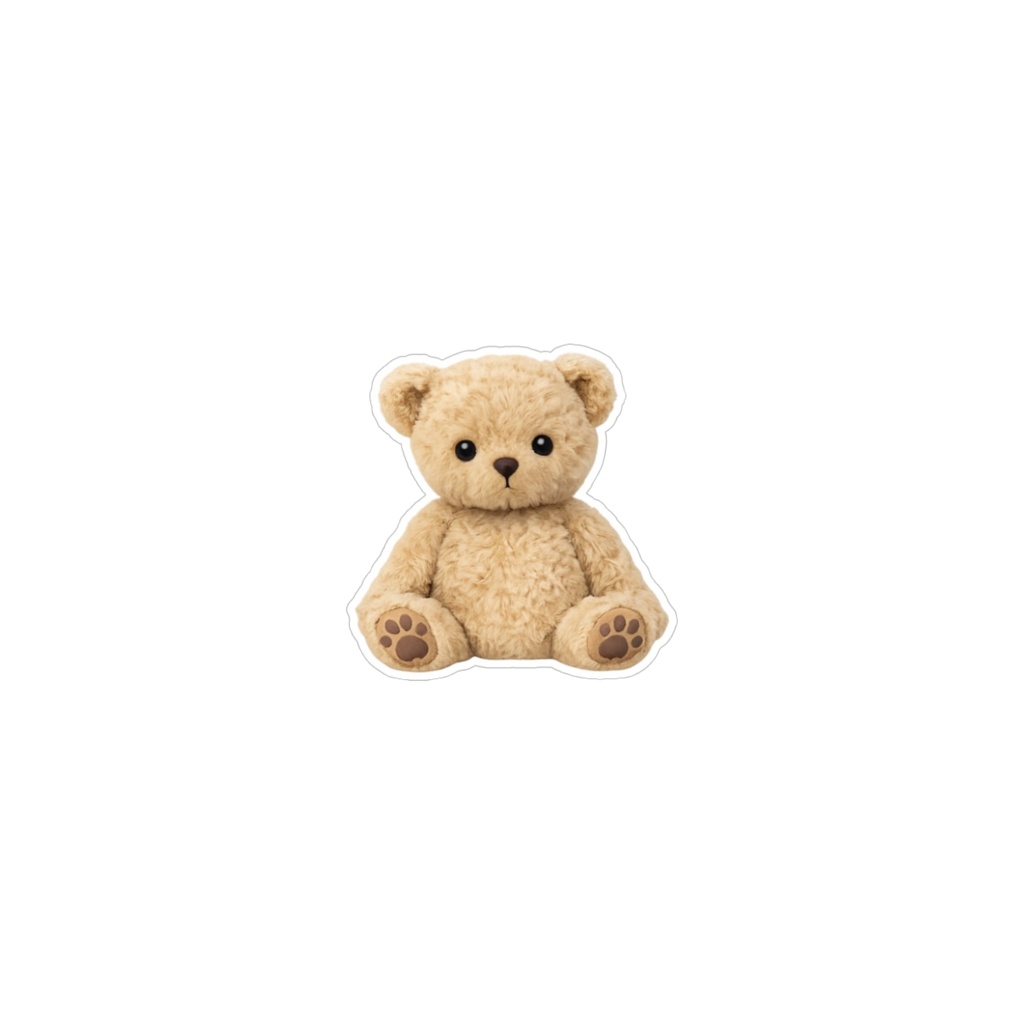 【素材】テディベア ベース(背景透過PNG)|Teddy Bear Base