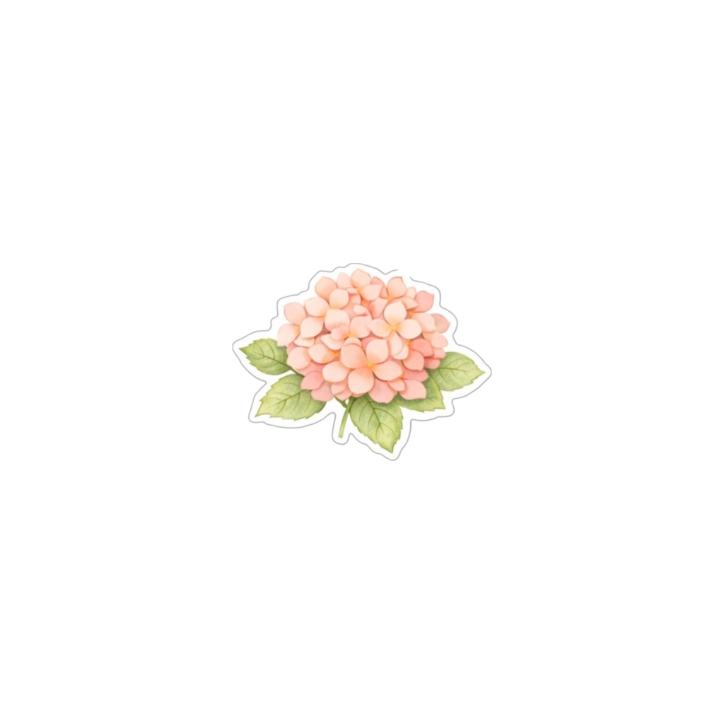 【素材】紫陽花 シール(背景透過PNG)|アプリコット