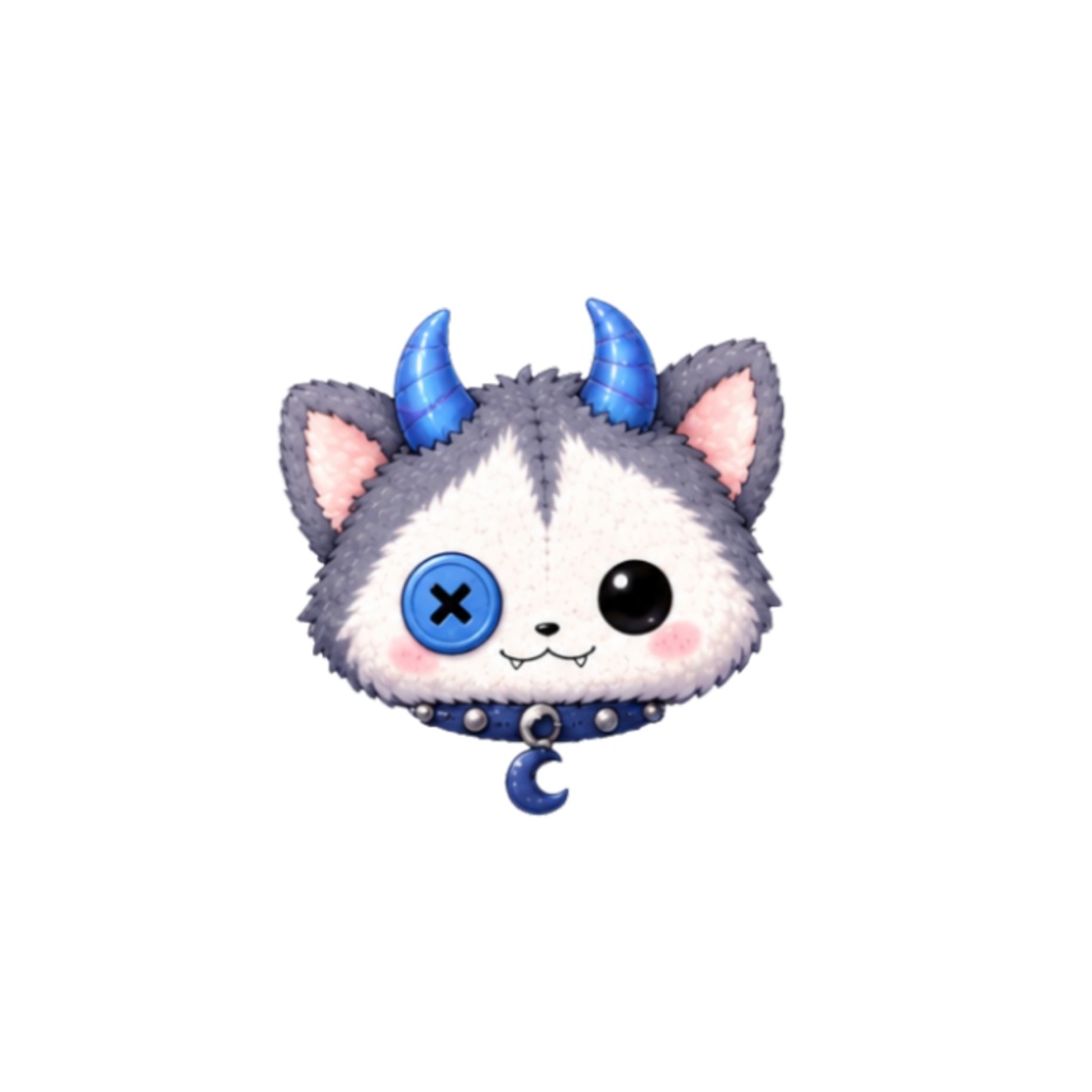 【素材】モンスターぬいぐるみ シール(背景透過PNG)