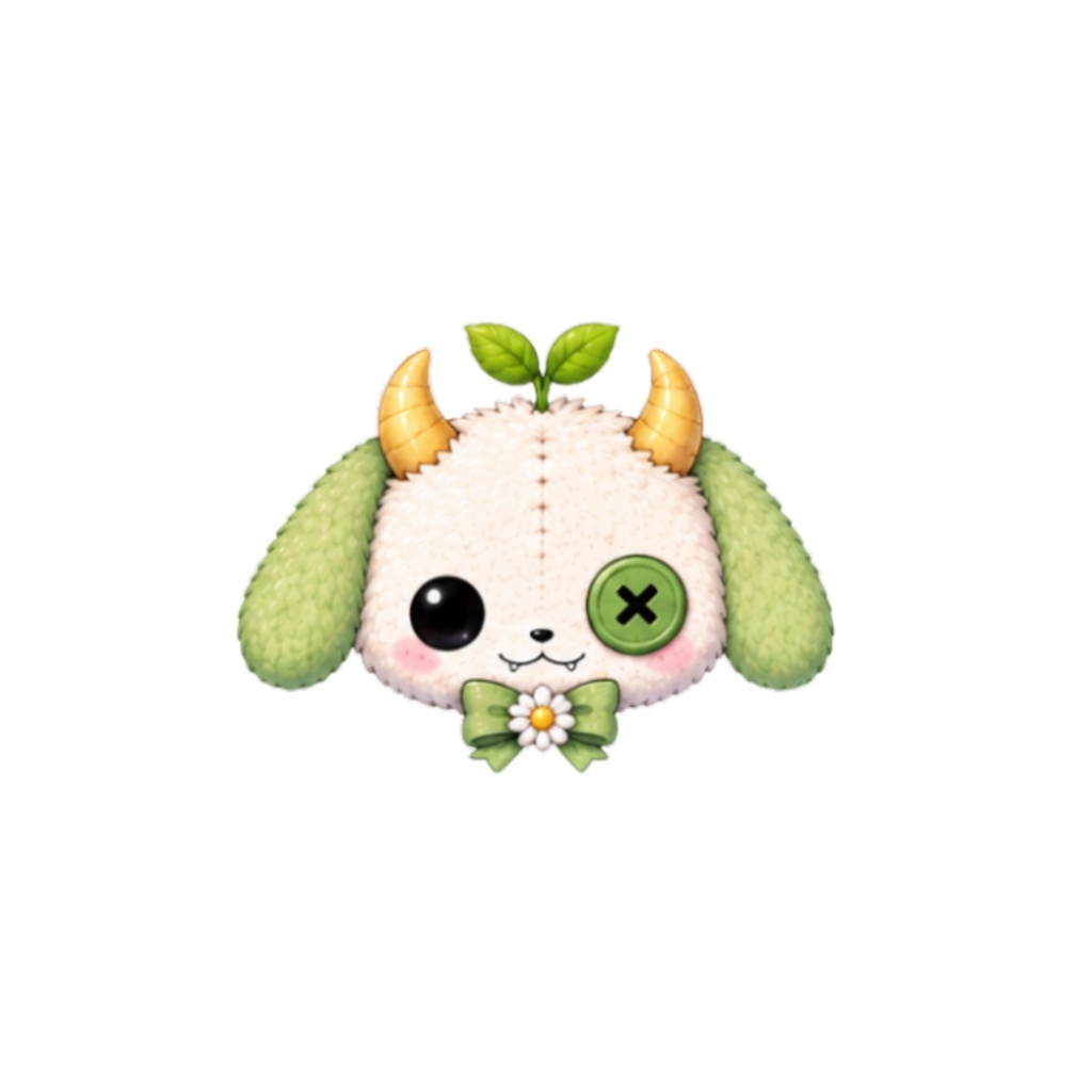 【素材】モンスターぬいぐるみ シール(背景透過PNG)