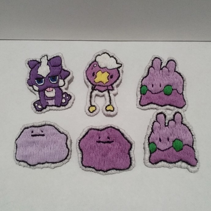 手刺繍ブローチ ポケモン