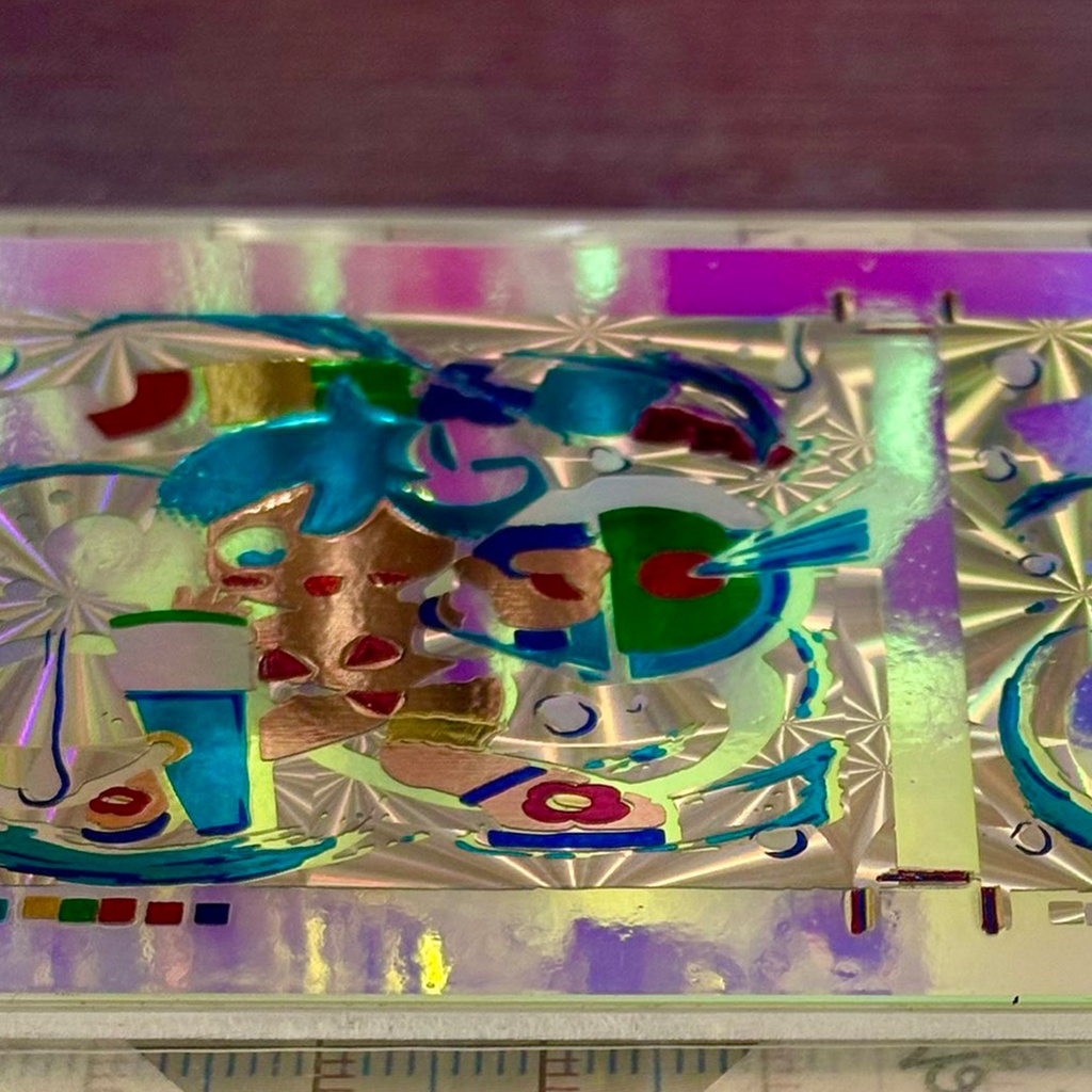 匠貝堂コラボシール 全面11多重箔押し【江ノ島さんぽちゃん】