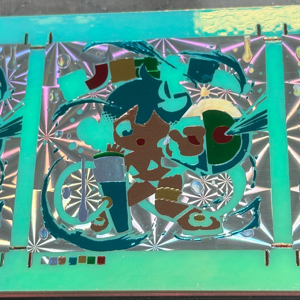 匠貝堂コラボシール 全面11多重箔押し【江ノ島さんぽちゃん】