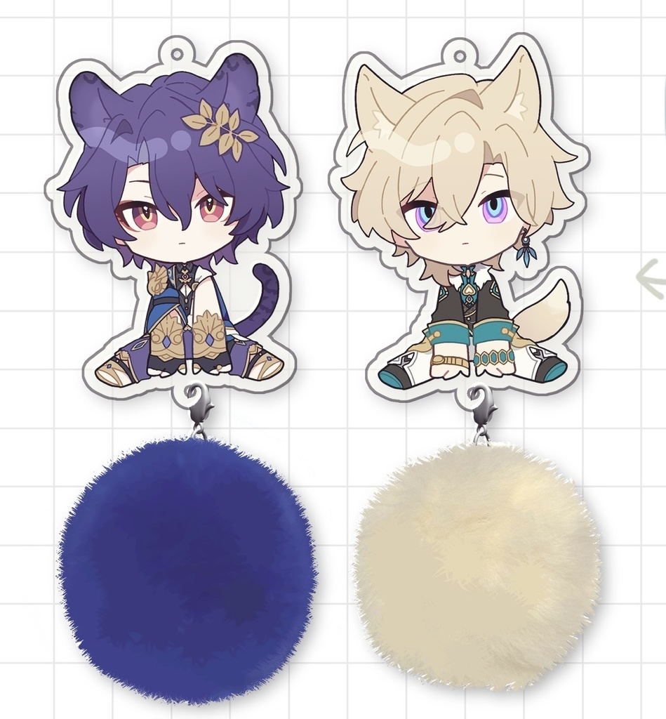 もふもふしっぽアクキー