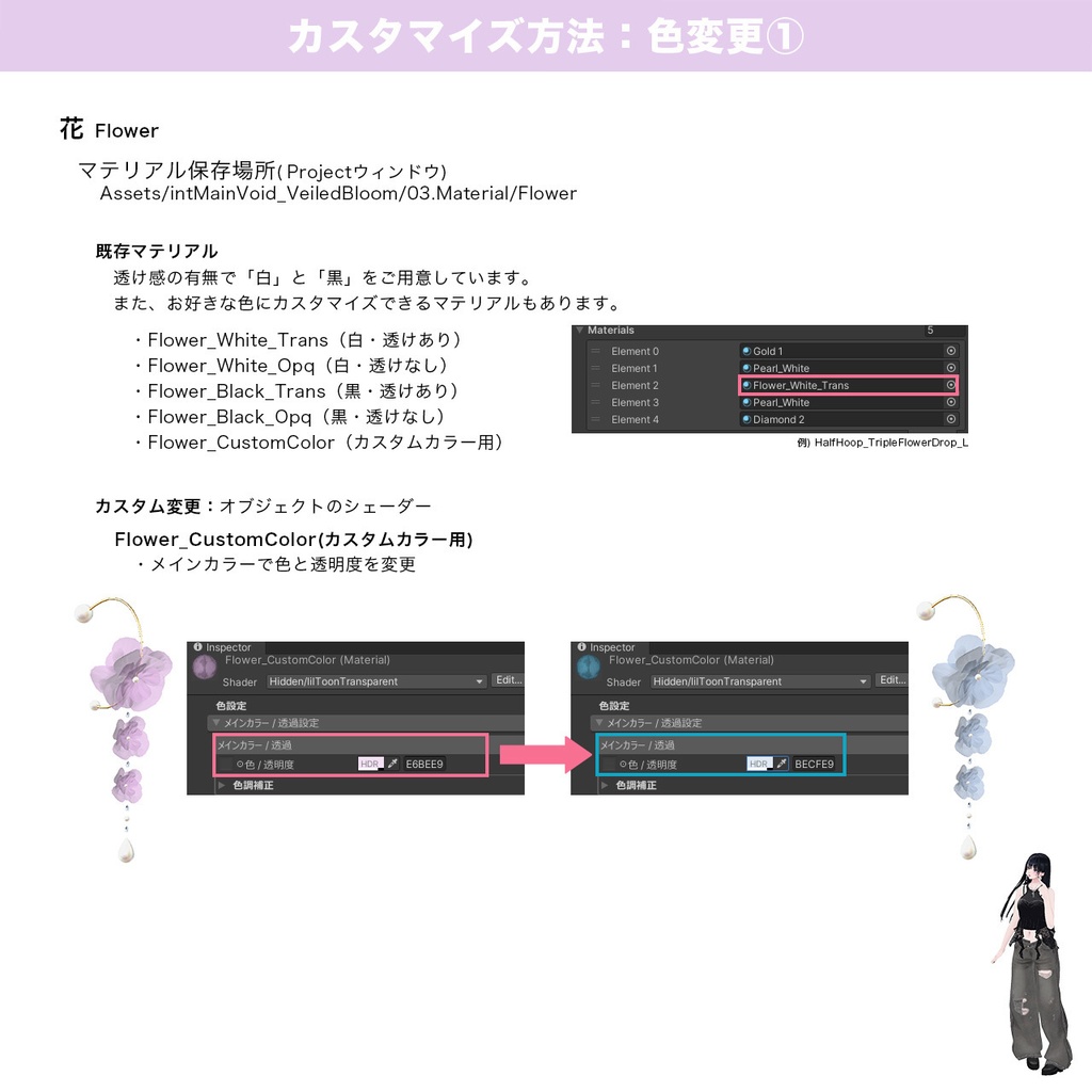 16set Pierce / Veiled Bloom -ウスギヌノハナ- 【MA対応】