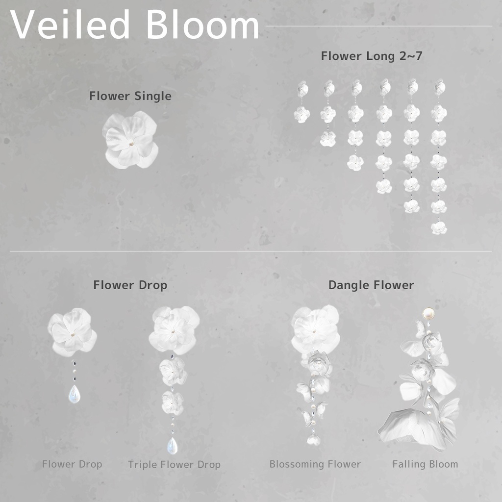 16set Pierce / Veiled Bloom -ウスギヌノハナ- 【MA対応】