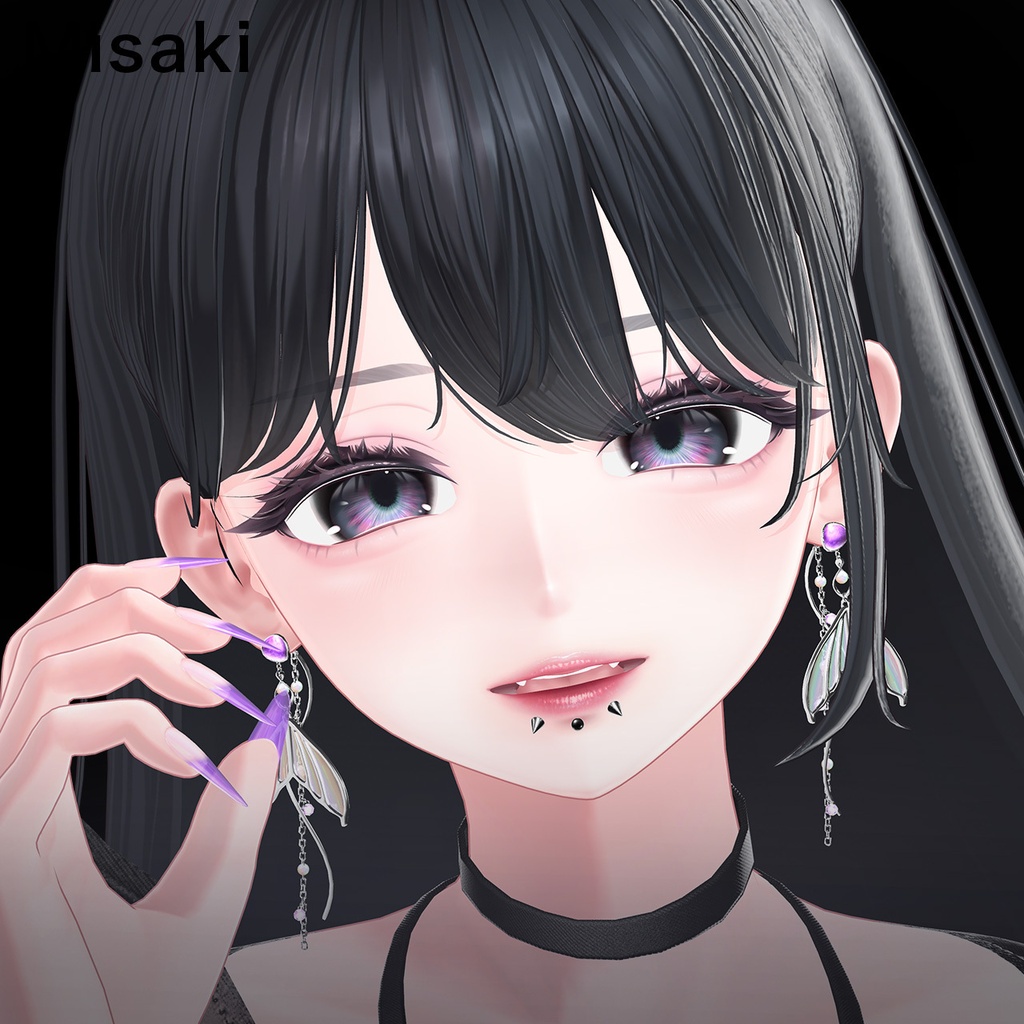 SALE⭐【4アバター対応】Lip Piercing - Ball & Spike -|口ピアス ラブレット リップピアス【リップシンク・MA対応】