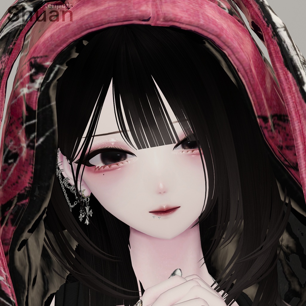 【4アバター対応】Lip Piercing - Ball & Spike -|口ピアス ラブレット リップピアス【リップシンク・MA対応】