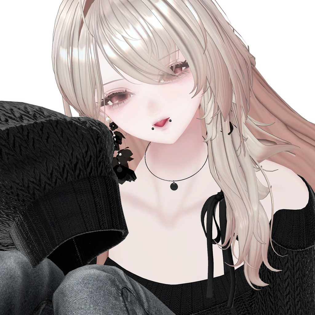 【しゅあん専用】Lip Piercing Ball / 口ピアス ラブレット【リップシンク・MA対応】