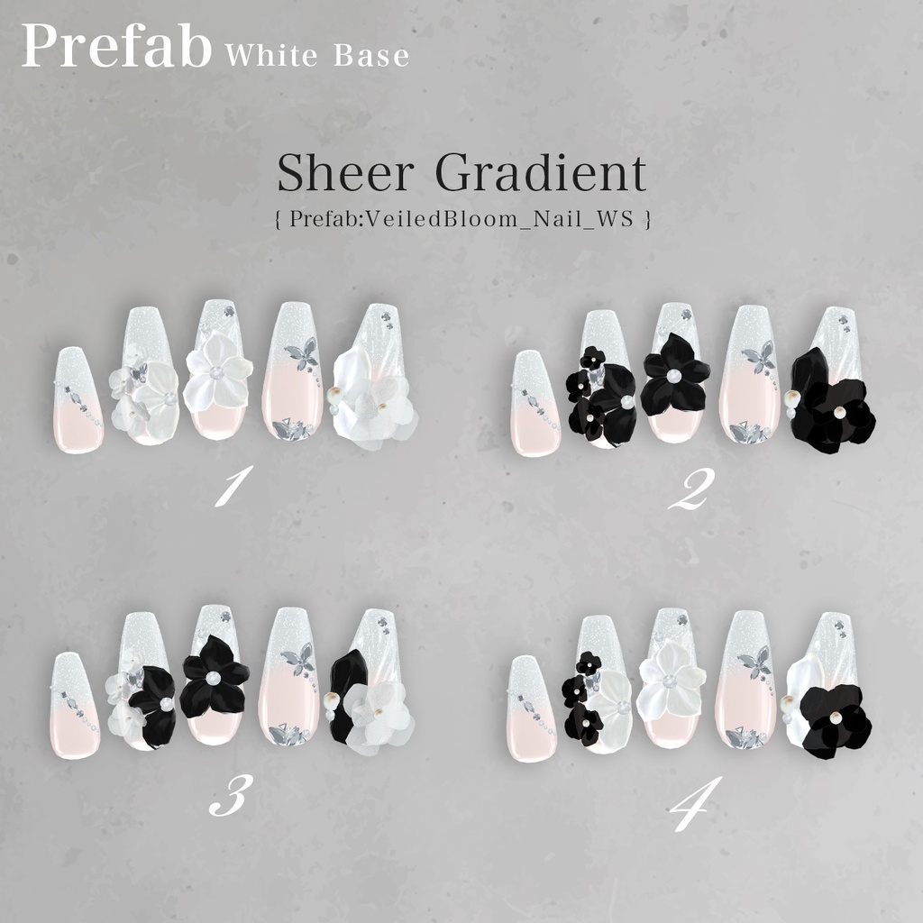 48H限定⭐発売記念セール【しゅあん・ラムネ専用】Nail / Veiled Bloom -ウスギヌノハナ- 【MA対応】