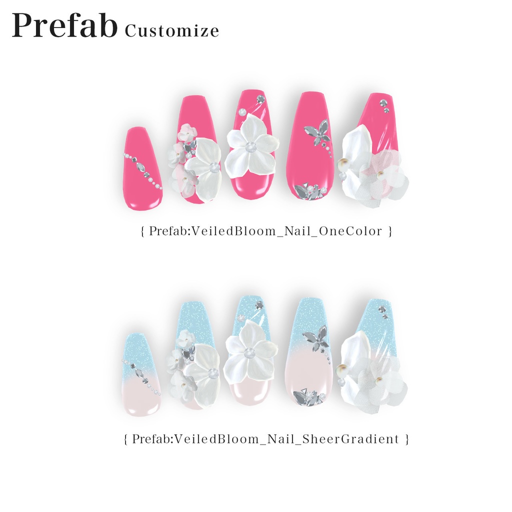 48H限定⭐発売記念セール【しゅあん・ラムネ専用】Nail / Veiled Bloom -ウスギヌノハナ- 【MA対応】