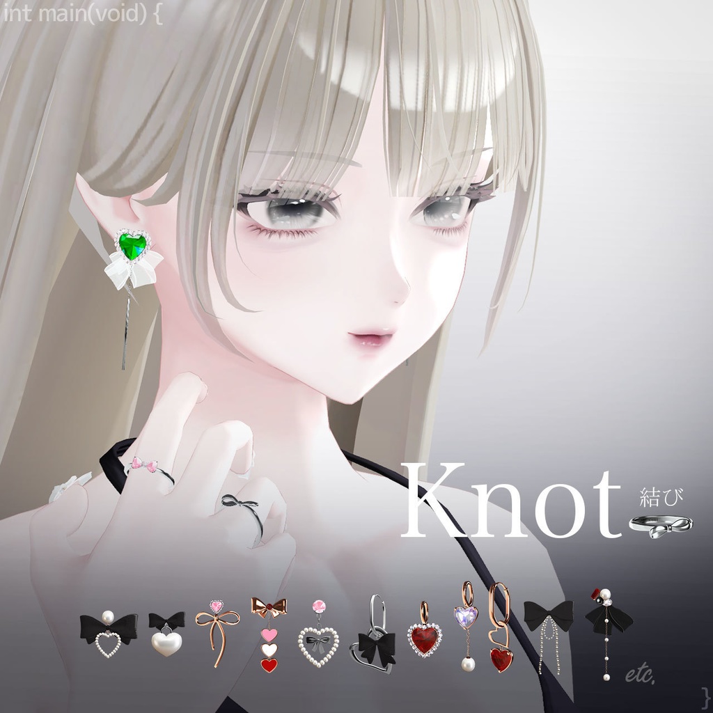 SALE⭐50set Earring&Ring / Knot -結ぶ- 【MA対応】