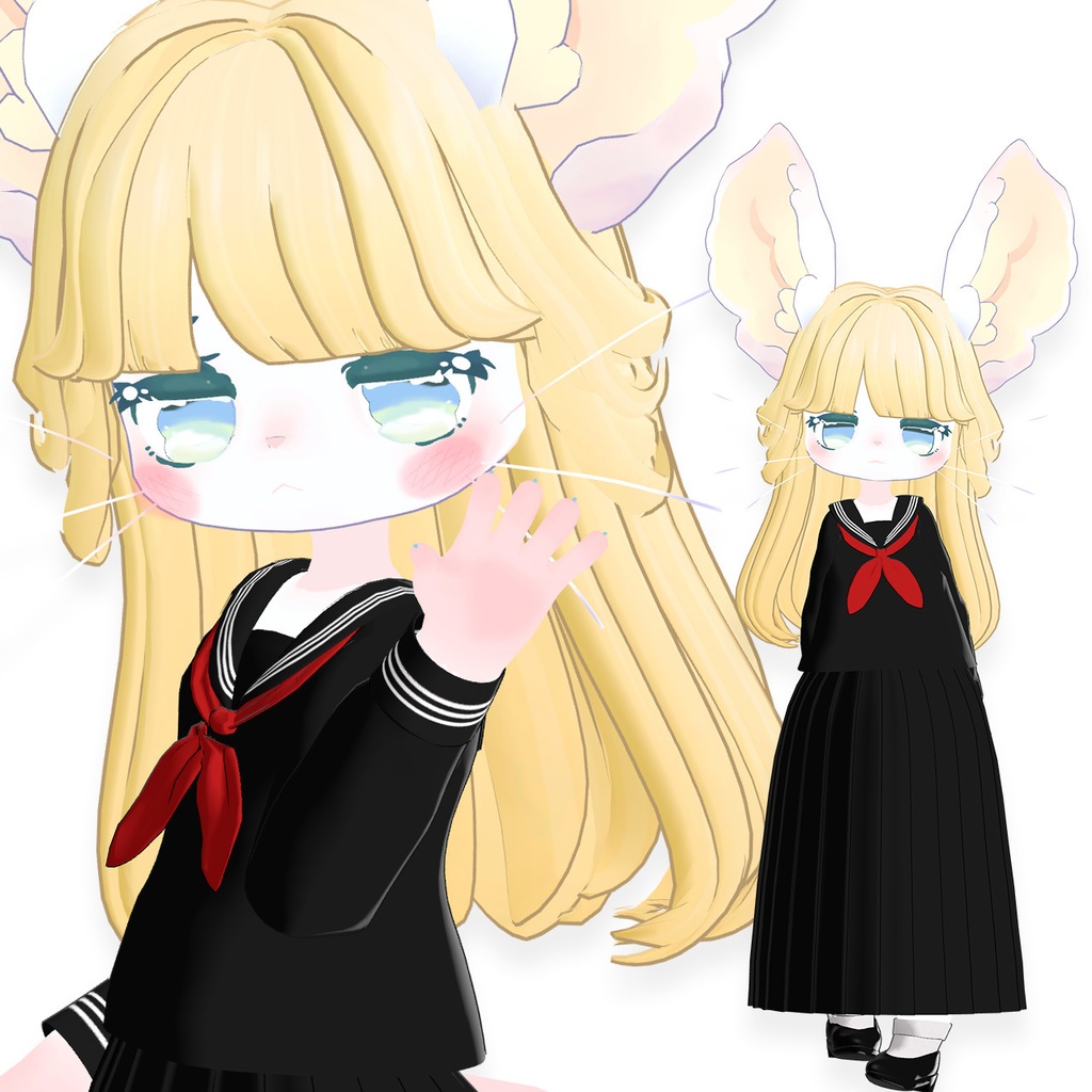 【マウフェくん専用】昭和風セット ヘアー&セーラー服【MA対応】