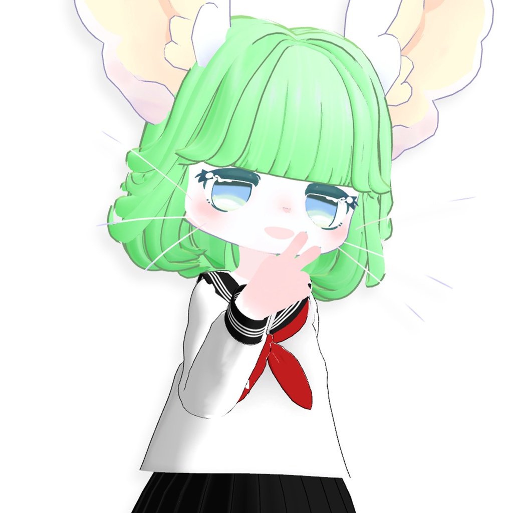 【マウフェくん専用】昭和風セット ヘアー&セーラー服【MA対応】