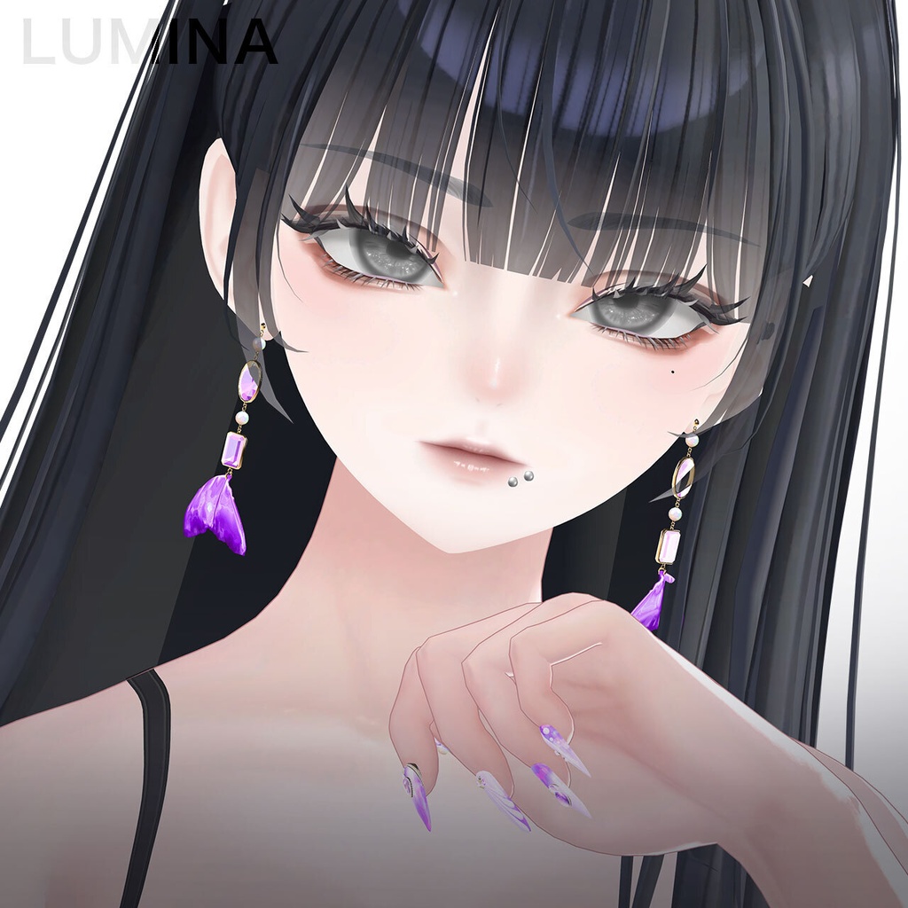 13set Earring & 3set Nail|Abyssal -深海の宝石-【MA対応】