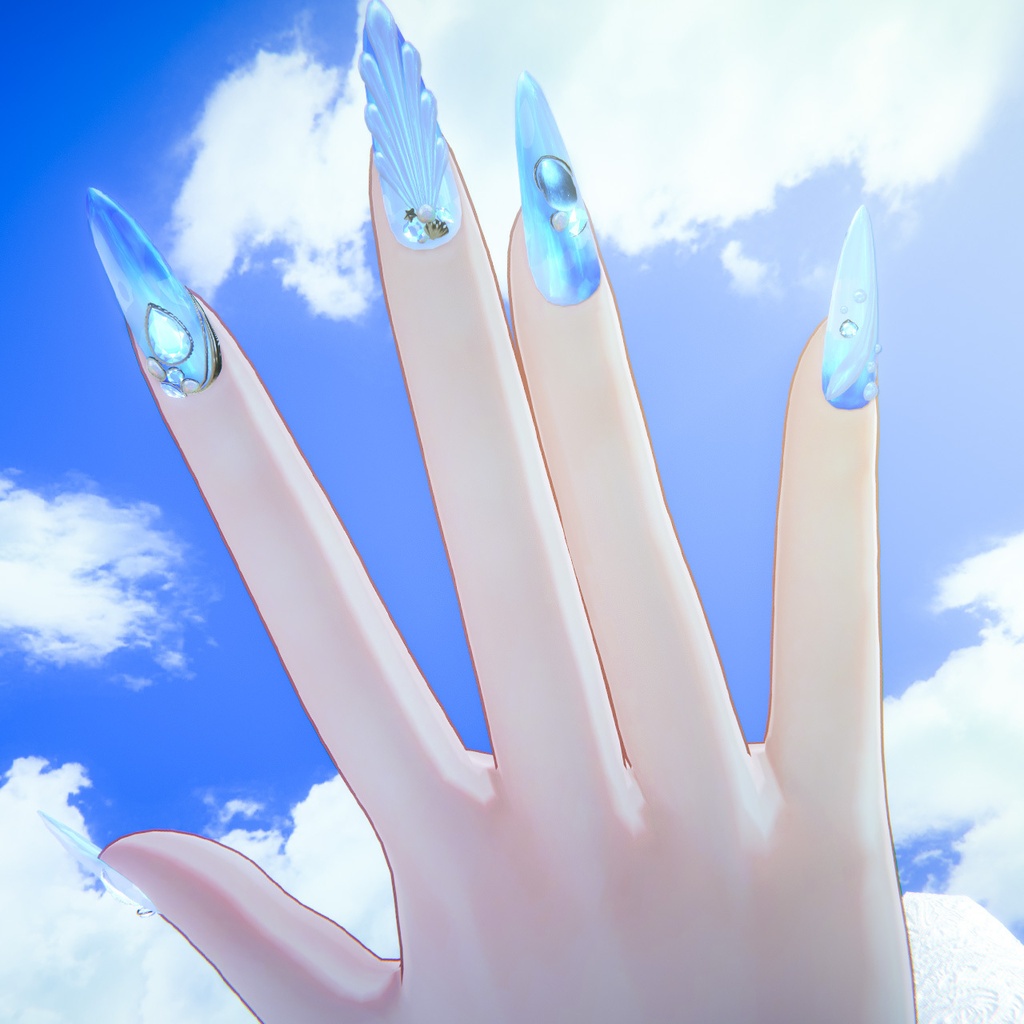 SALE✨13set Earring & 3set Nail|Abyssal -深海の宝石-【MA対応】