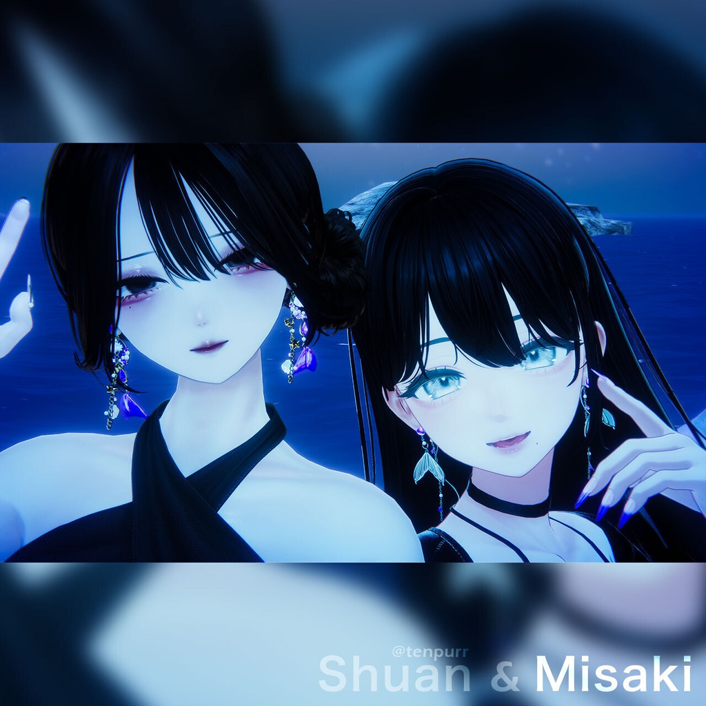 SALE✨13set Earring & 3set Nail|Abyssal -深海の宝石-【MA対応】
