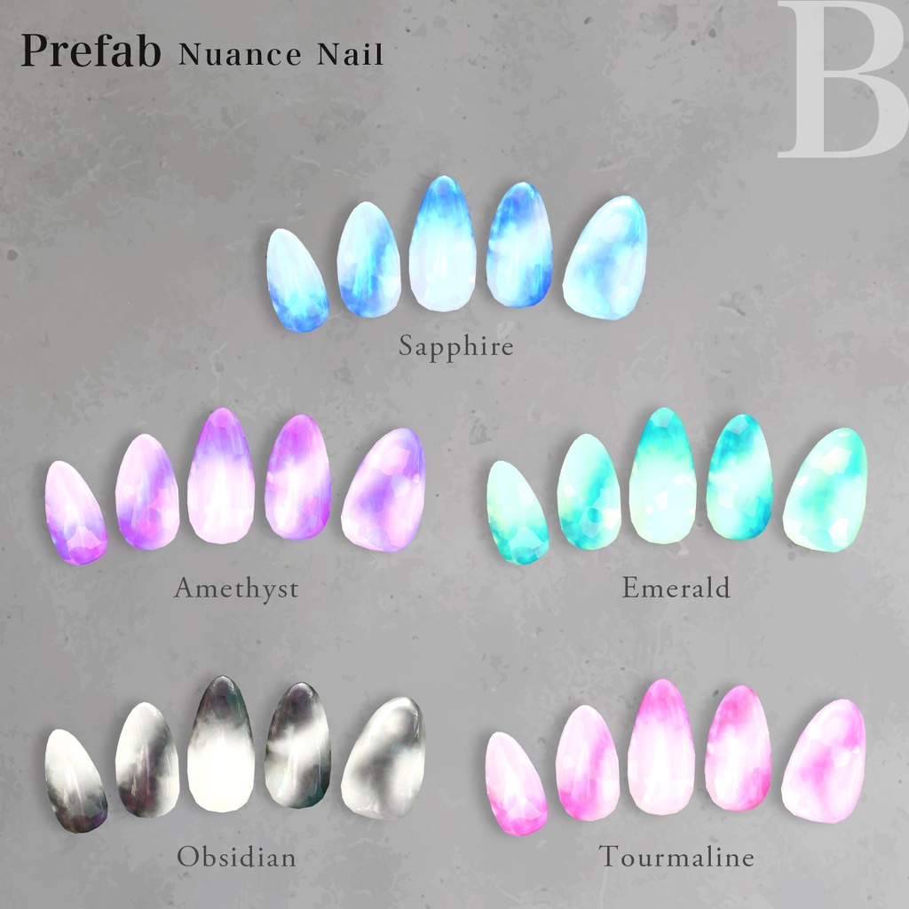 SALE✨13set Earring & 3set Nail|Abyssal -深海の宝石-【MA対応】