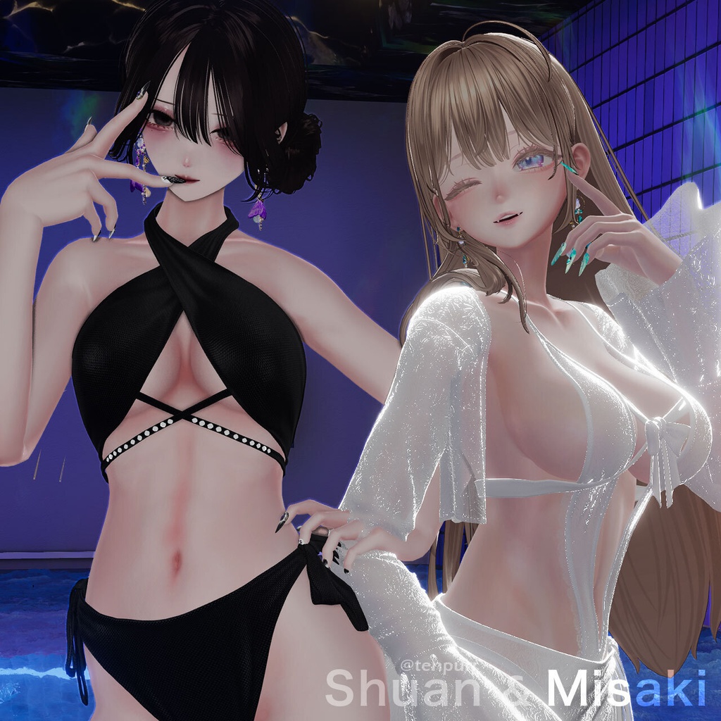 SALE✨13set Earring & 3set Nail|Abyssal -深海の宝石-【MA対応】