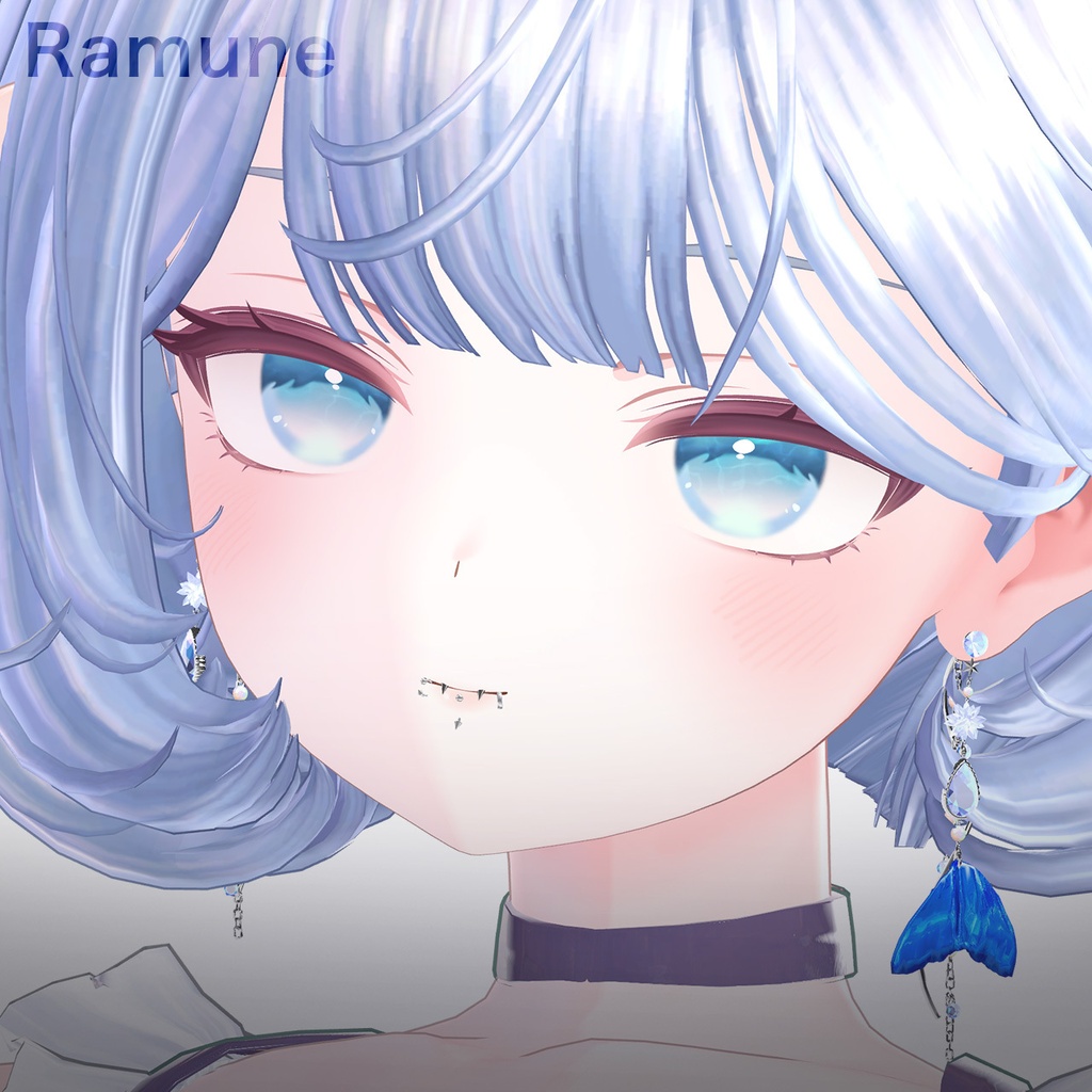 SALE✨【4アバター対応】Lip Piercing2 - Scrumper / Ring / Vertical -|口ピアス スクランパー リング バーティカル【リップシンク・MA対応】