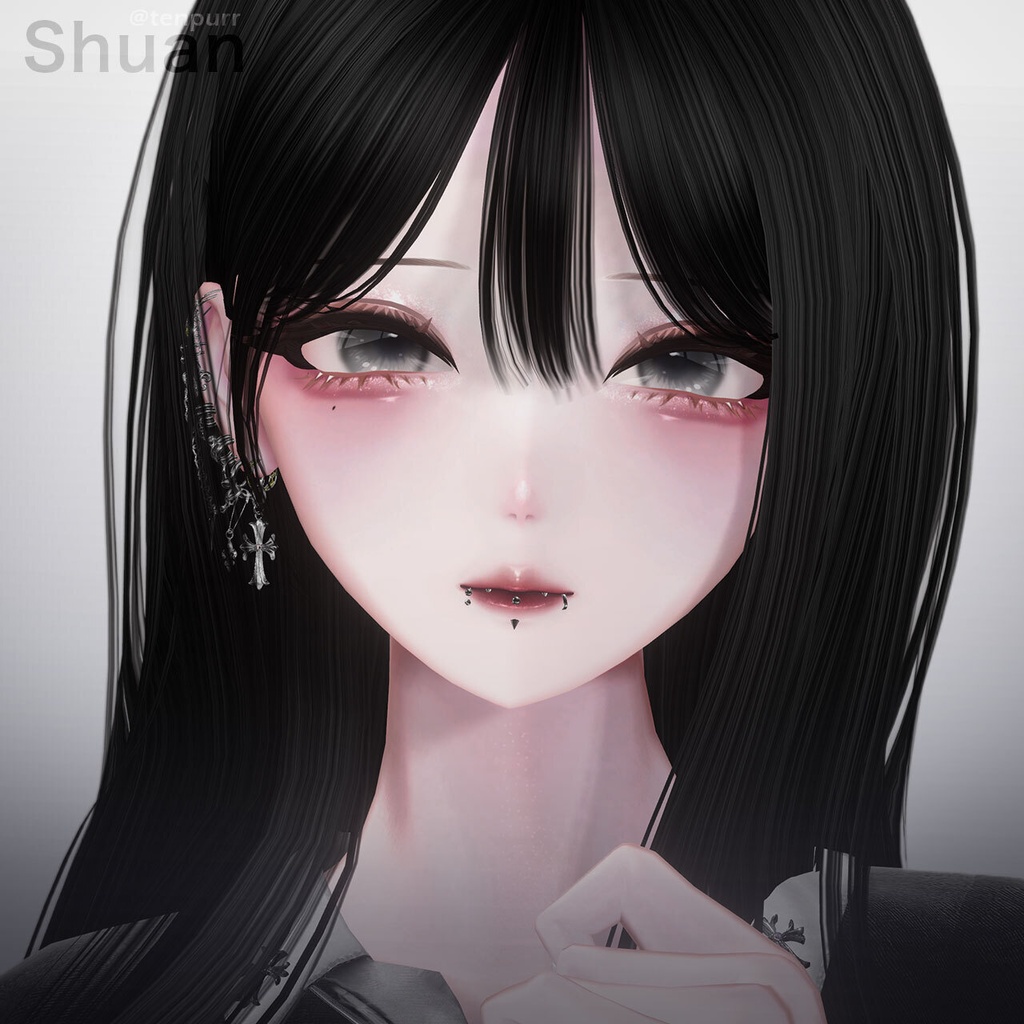 SALE✨【4アバター対応】Lip Piercing2 - Scrumper / Ring / Vertical -|口ピアス スクランパー リング バーティカル【リップシンク・MA対応】