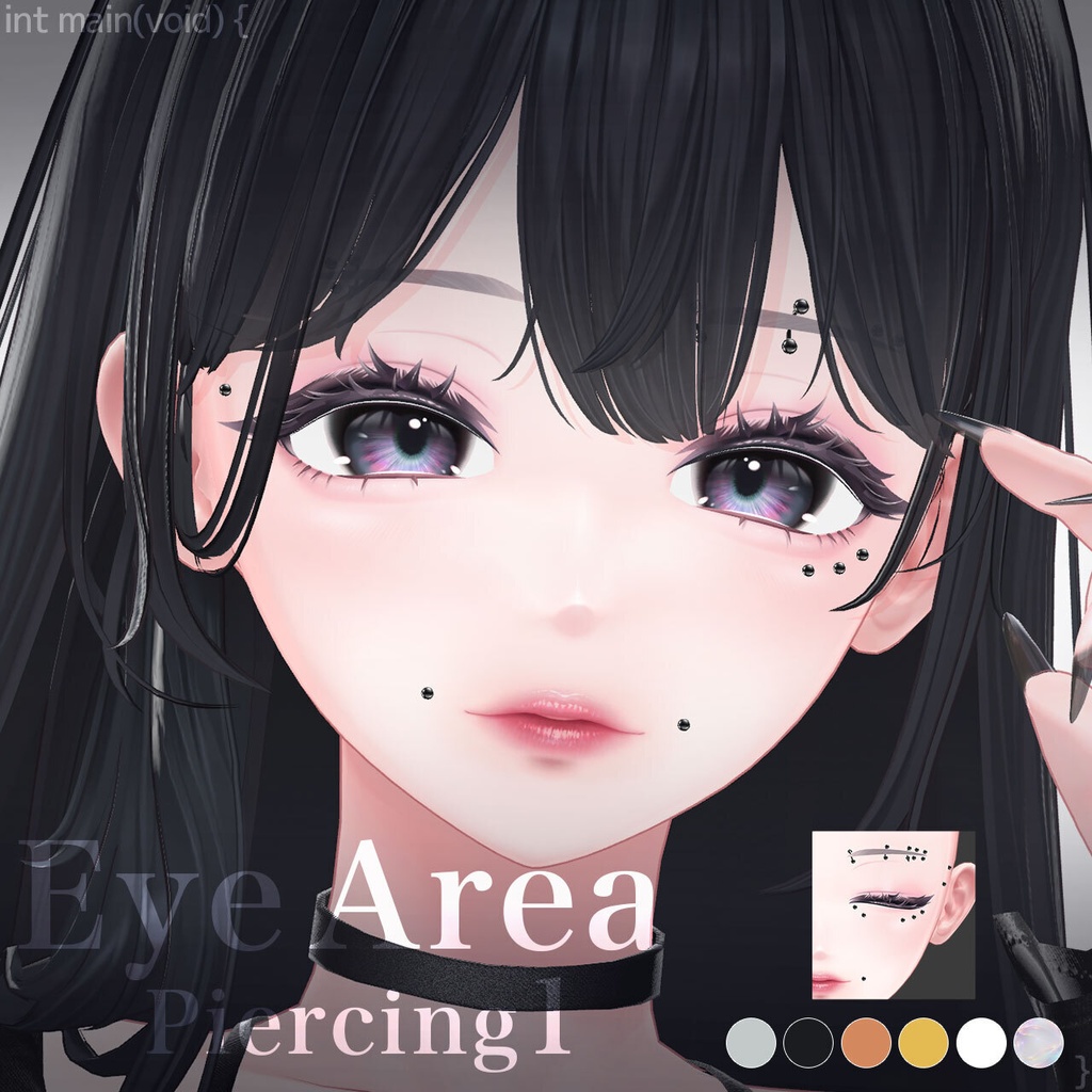 SALE⭐【4アバター対応】Eye Area Piercing1【リップシンク・MA対応】