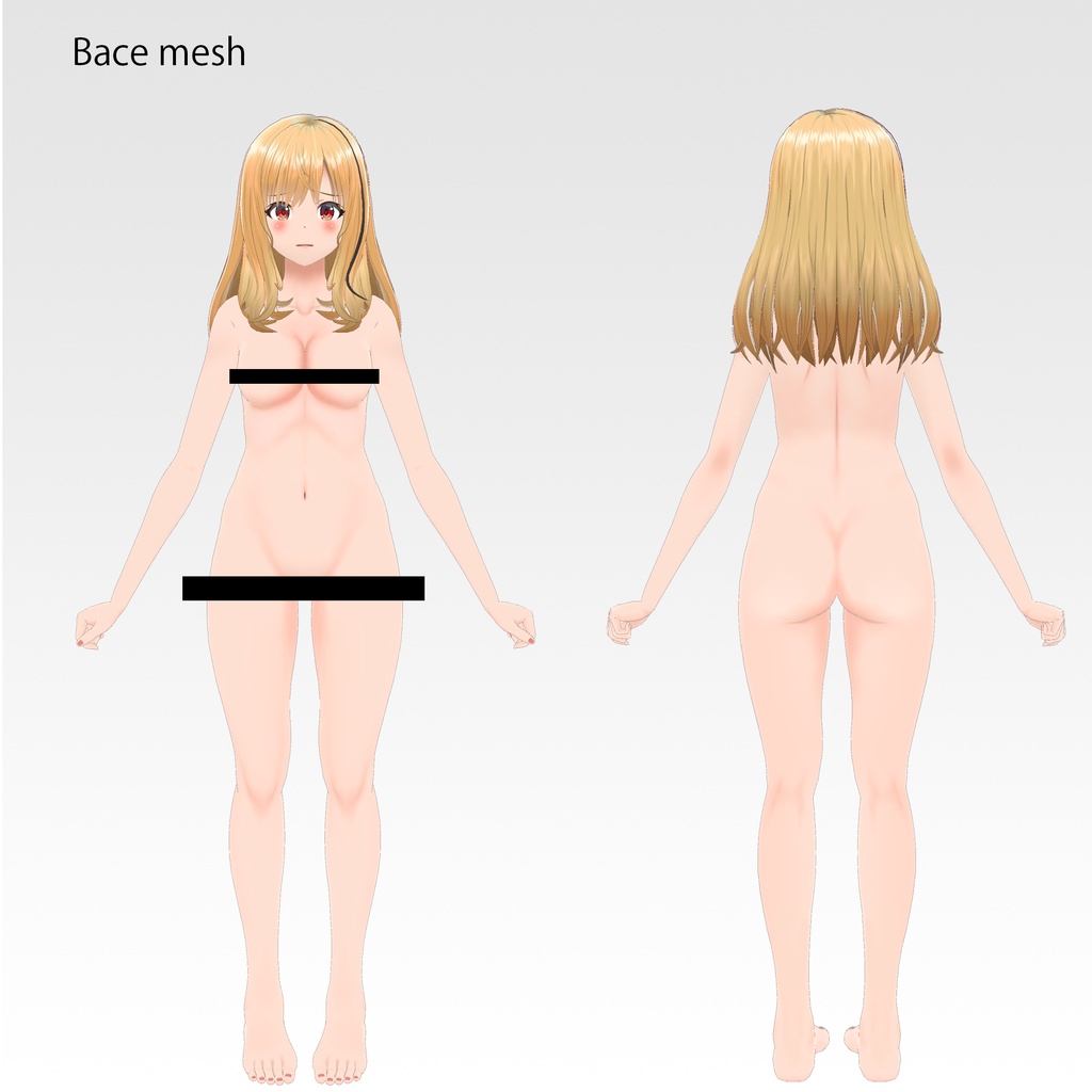 【オリジナル3Dモデル】Vivi   -ビビ- (素体付き)