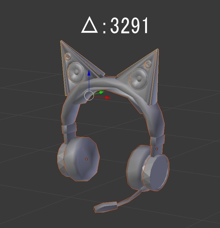 VRoidモデル想定 ネコミミヘッドセット