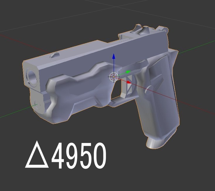 VRChat想定 ハンドガン 2種類