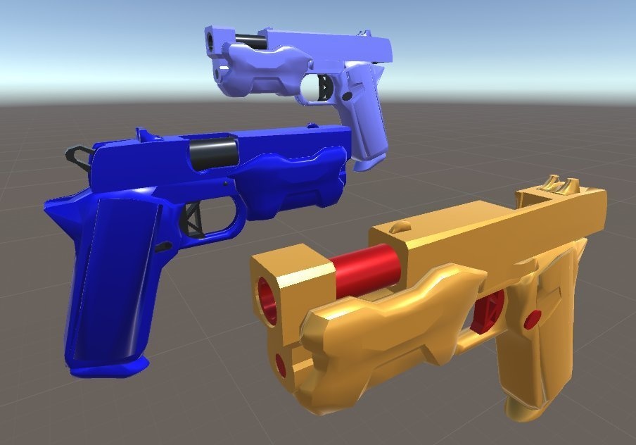 VRChat想定 ハンドガン 2種類