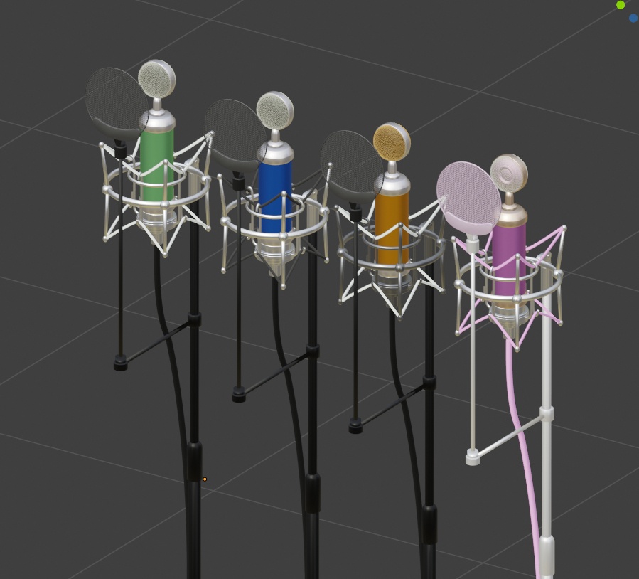 3tene対応マイク3(4色パック)