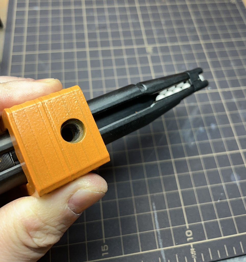 エアガン用多弾マガジン ゼンマイ巻き上げ補助装置『3Dデータのみ』