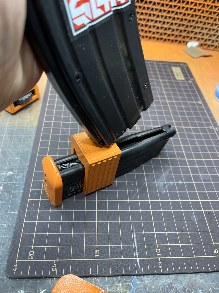 エアガン用多弾マガジン ゼンマイ巻き上げ補助装置『3Dデータのみ』