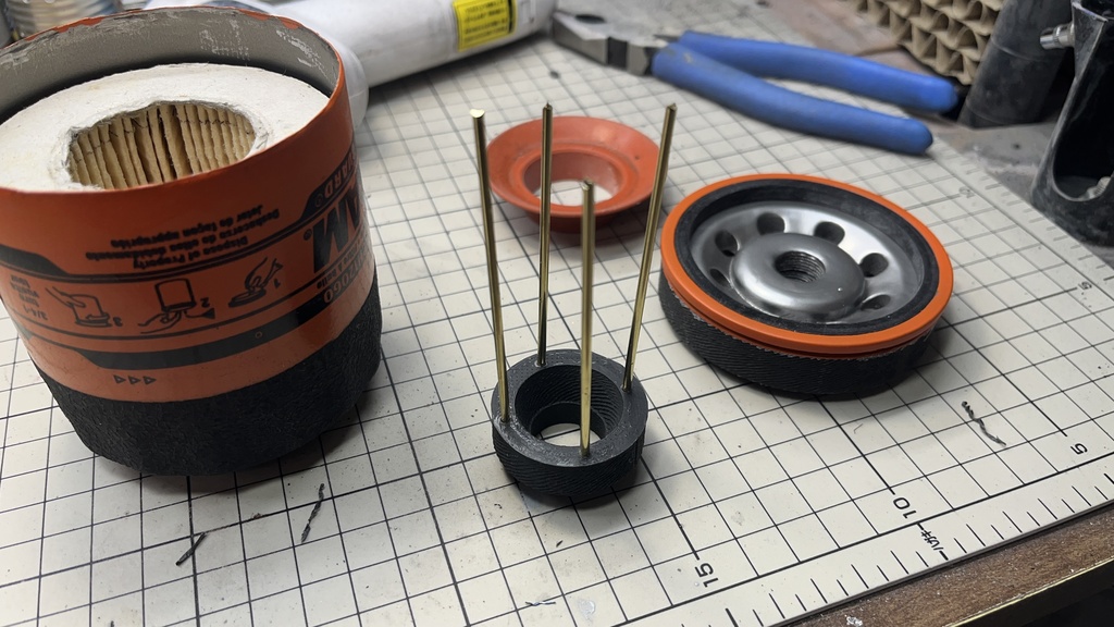 【無料】オイルフィルターサプレッサー用軽量化14㎜逆ネジパーツ